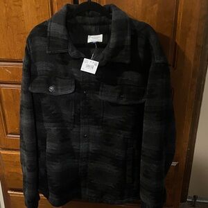 American Eagle Men's Black Patterned Jacket